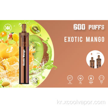 최상의 판매 일회용 vape 펜 600puffs e -cigarette.